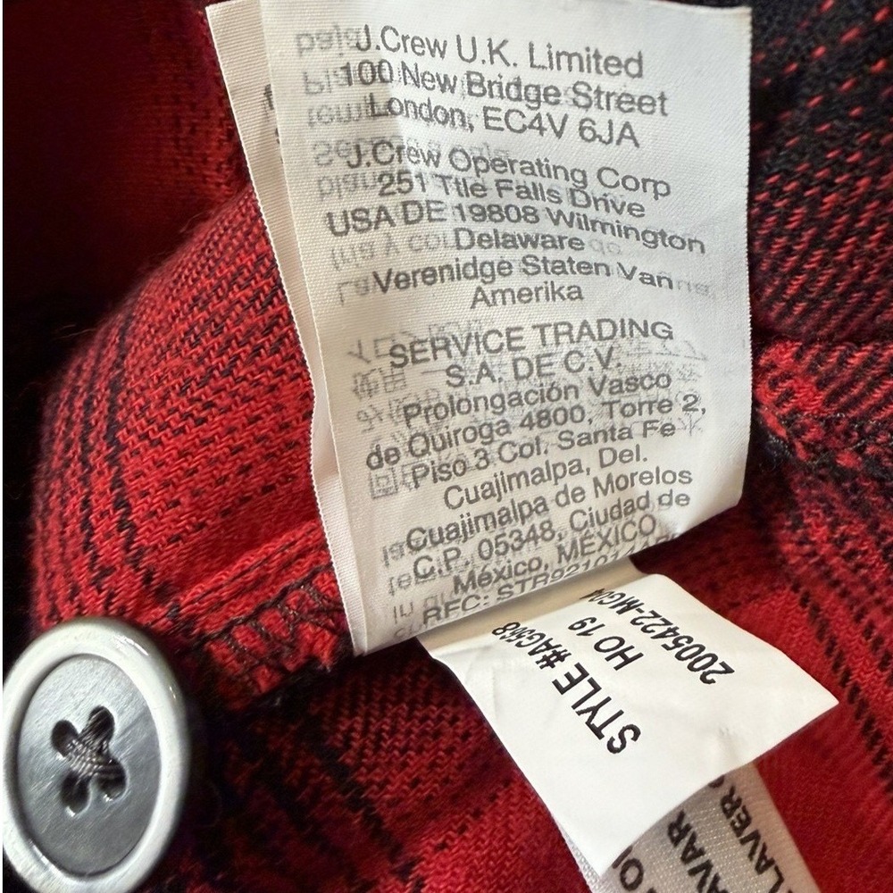 Madewell Pajama Set Womens XS Red Black Buffalo Plaid Flannel AG568 NWT - Picture 14 of 14